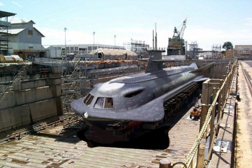 Z1 SEAVIEW 4-window TV series version in open drydock Z1 SEAVIEW 4-window TV series version in open drydock