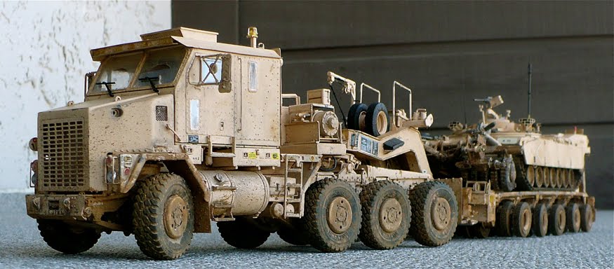 Hobby Boss's 1:35 scale Oshkosh M1070 Truck Tractor & M1000